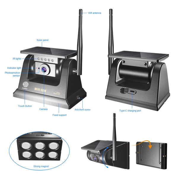 W8 WiFi bestelwagen achtercamera 1080P