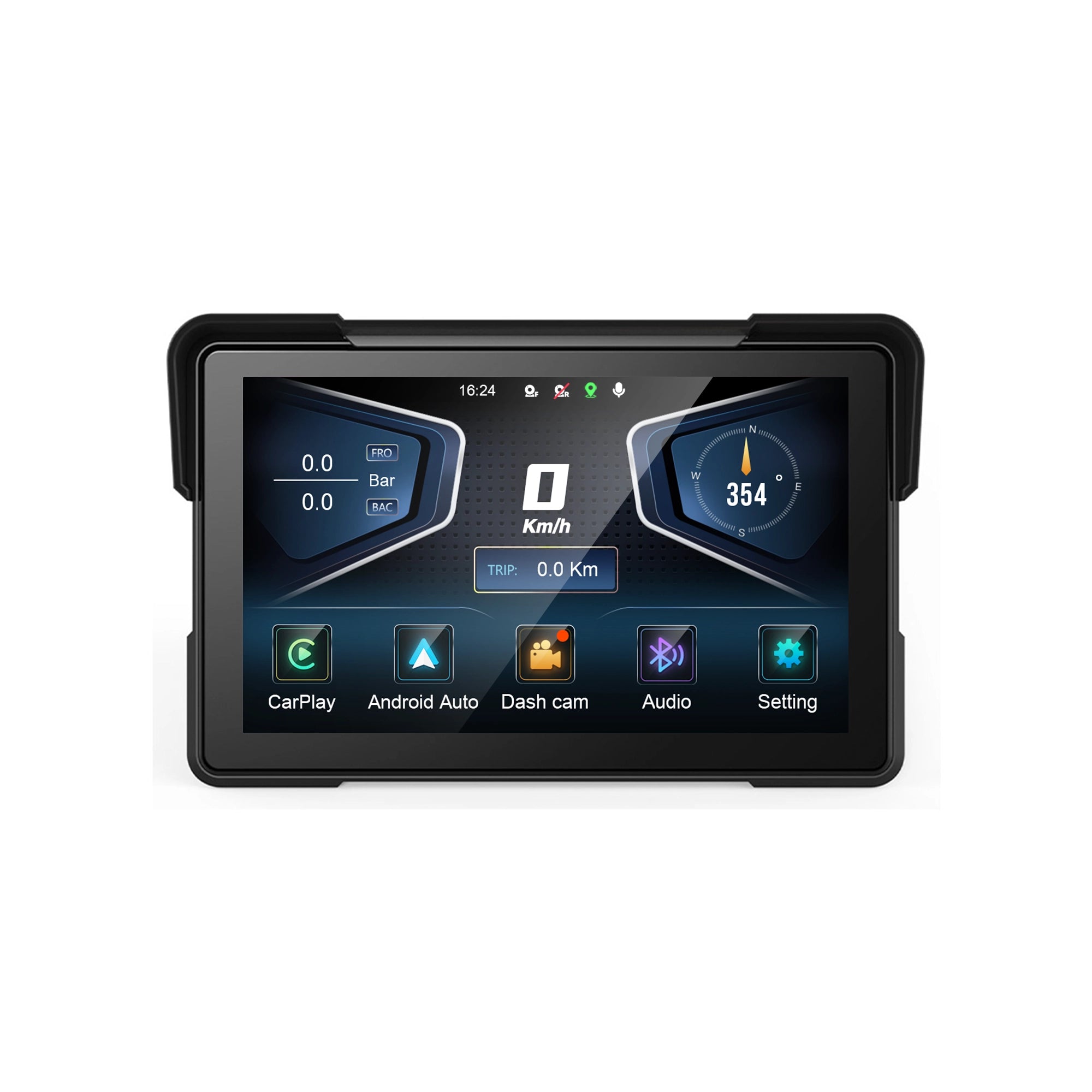 D7A 7" Draadloze Motor CarPlay & Dual 2K Dashcam