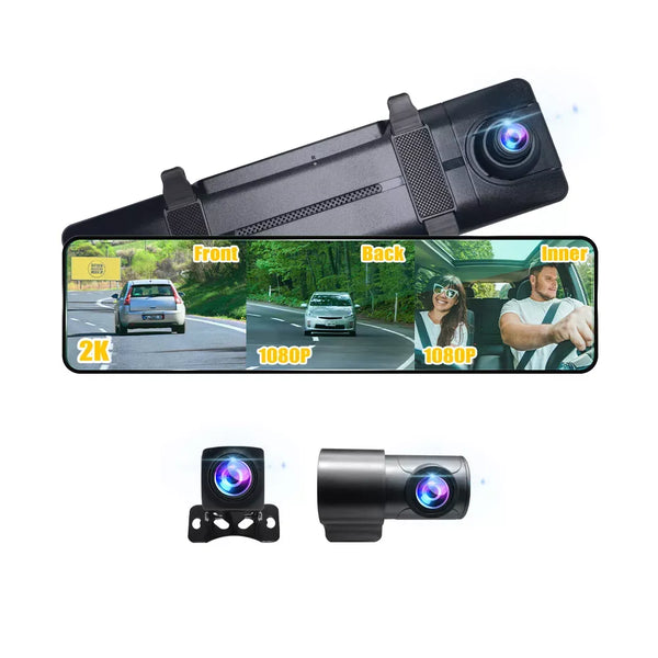 P112 4K/2K Dash Cam GPS-recorder 3-kanaals draagbare CarPlay/AA-stereo