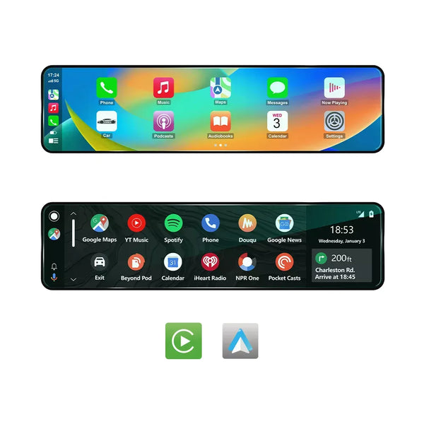 P112 4K/2K Dash Cam GPS-recorder 3-kanaals draagbare CarPlay/AA-stereo