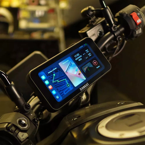 C6 Pro – Motor CarPlay & Android Auto Scherm met Dual Dashcam (Voor & Achter) + TPMS