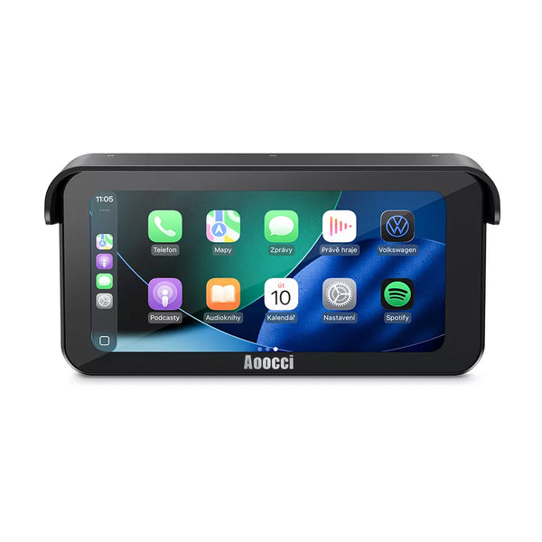 C6 Pro – Motor CarPlay & Android Auto Scherm met Dual Dashcam (Voor & Achter) + TPMS