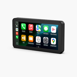 F5 CarPlay-scherm voor motor met telefoon-, muziek- en navigatie-apps