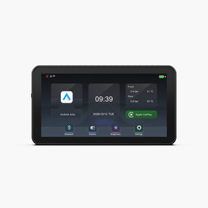 F5 CarPlay-scherm voor motor met Android Auto- en Apple CarPlay-menu