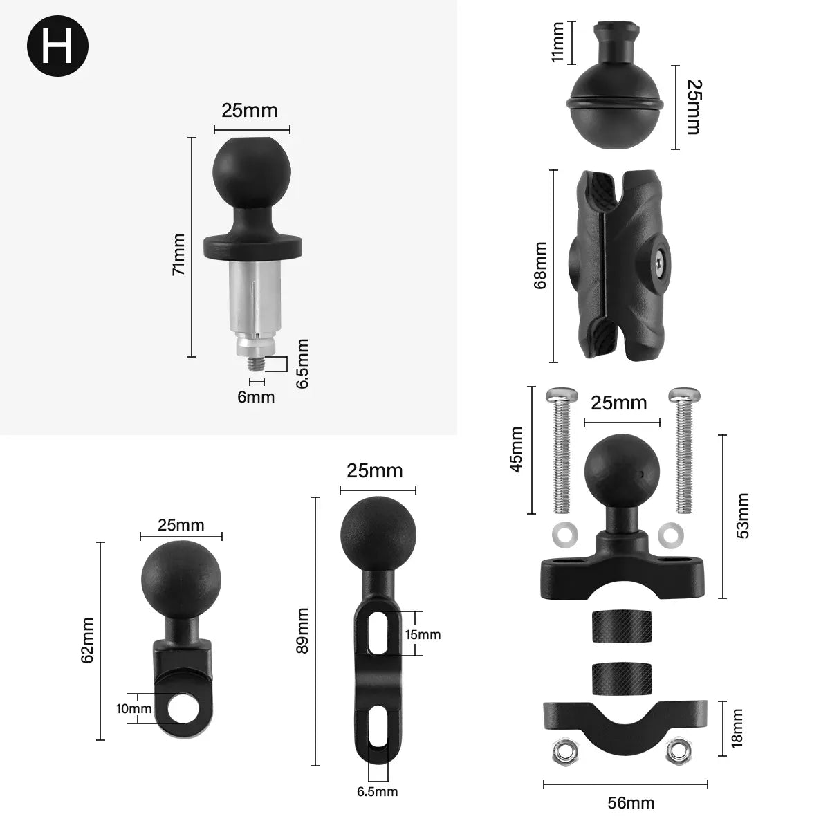 aoocci-fork-stem-25mm-ball-head-universal-bracket-motorcycle