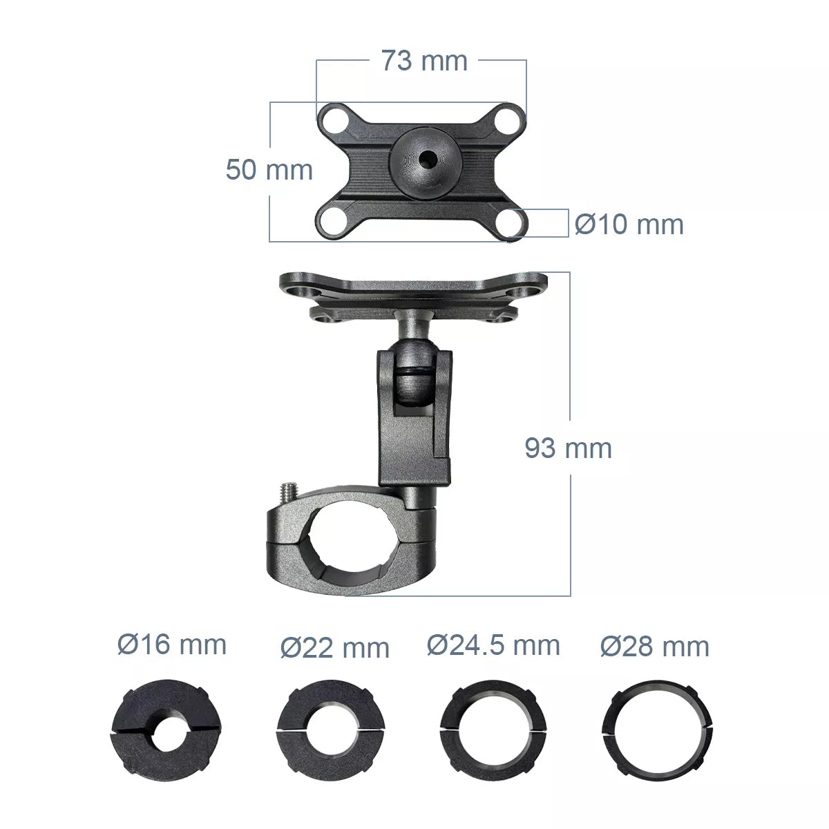 Duurzame Metalen Houder voor Motor CarPlay Beugel