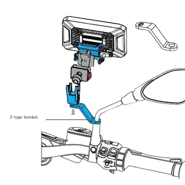 BX Spiegel Montagebeugel – L-Type (Controller) & Z-Type (Scherm)