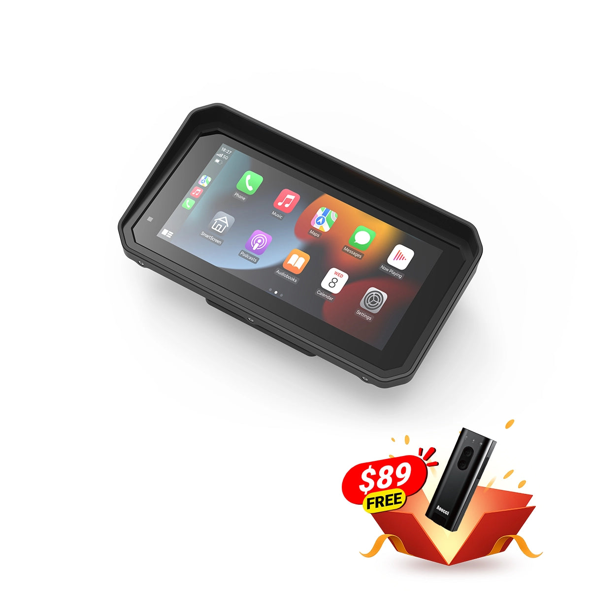 BM6 (6") / BM7 (7") – BMW Motor CarPlay & Android Auto Scherm met Wonder Wheel (Nav Prep Plug & Play)