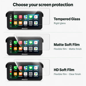 Schermbeschermer set voor motor CarPlay: gehard glas, matte en heldere folie