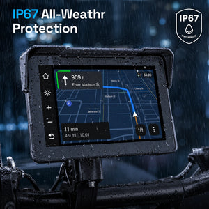 Waterdicht IP67 7-inch motor navigatiescherm in spatwaterbestendige behuizing